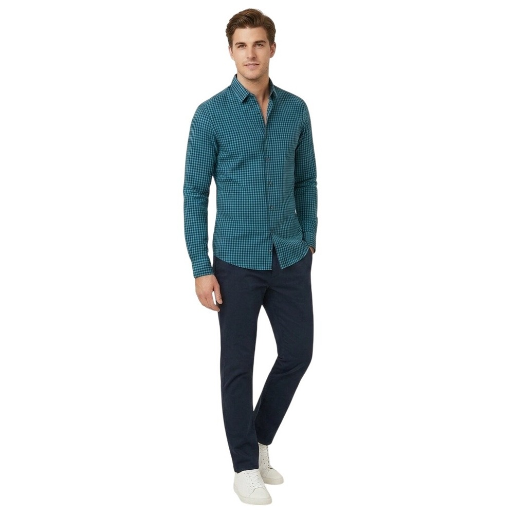 Express Extra Slim Fit Plaid Long Sleeve Button Down Shirt Men's M‎ New